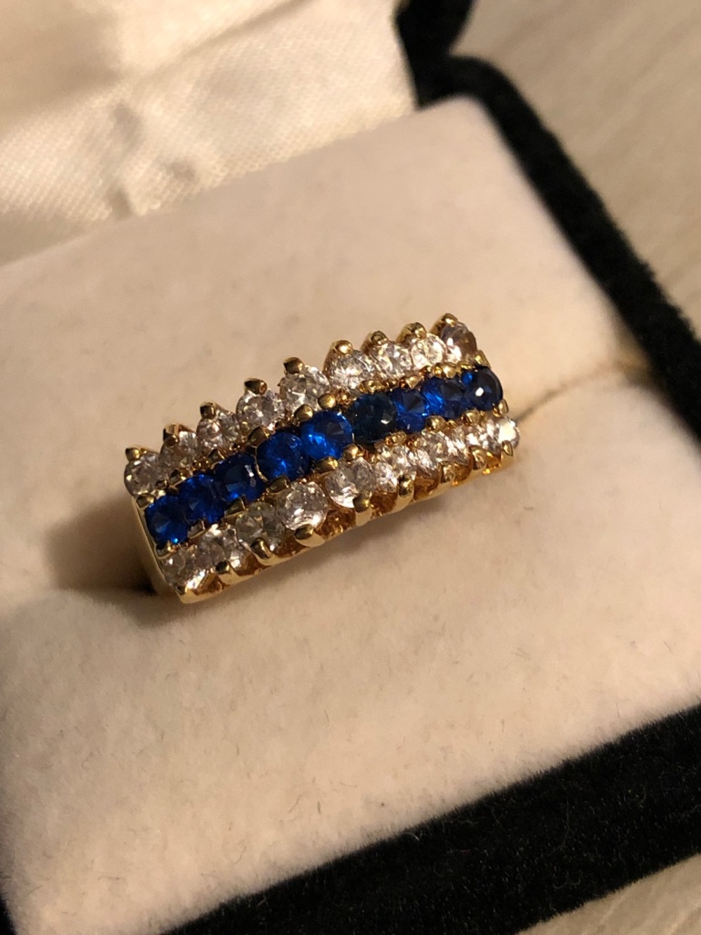 Vintage Lind 14k HGE sapphire ring 1980’s